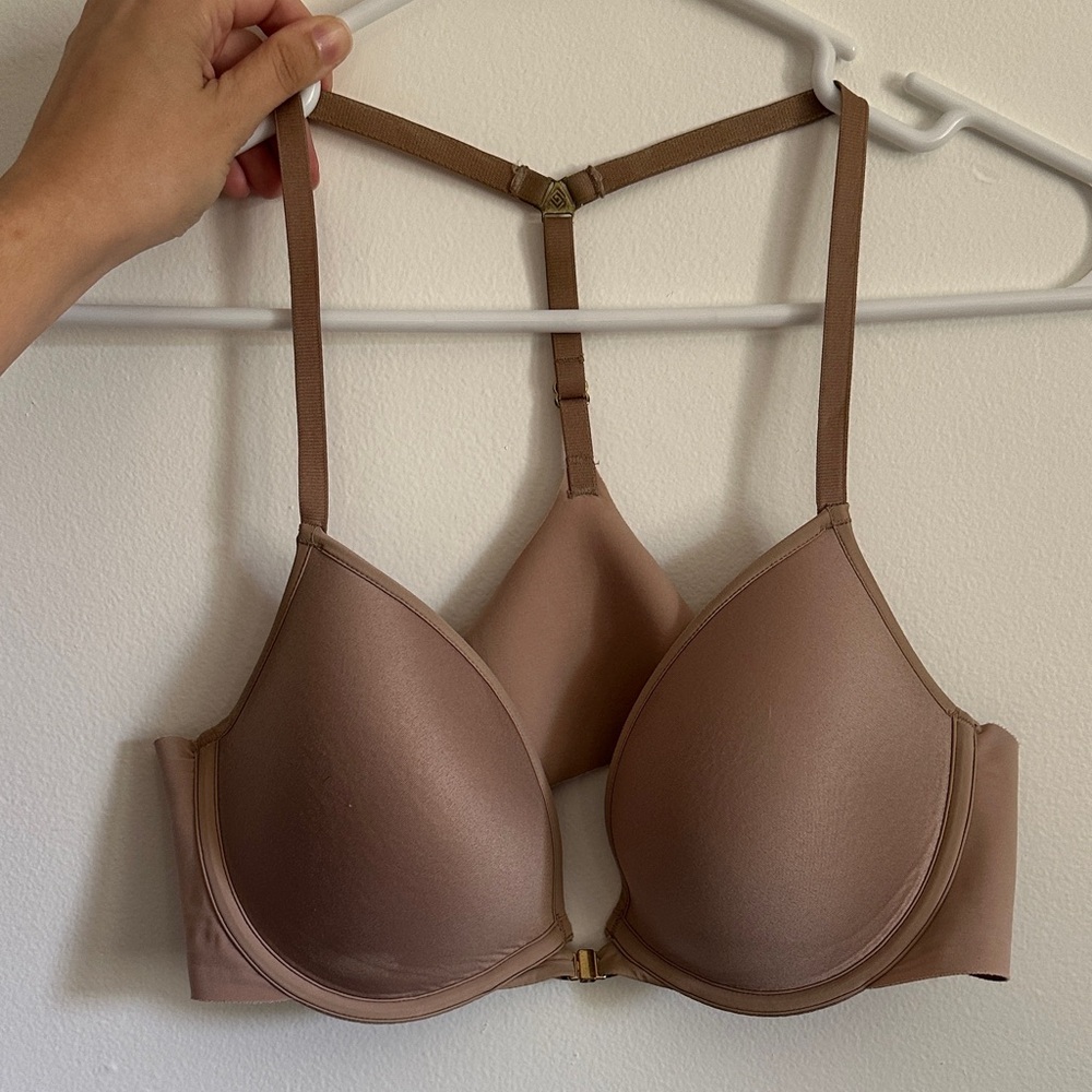 ThirdLove Racerback Front Close Bra. Nude beige. 34C